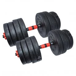 Aleko Dumbbells Adjustable Dumbbell Set For Home Gym Black
