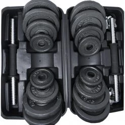 Aleko Cast Iron Adjustable Dumbbell Set For Home Gym - 66 Lbs (30 Kg) 10 Aleko Cast Iron Adjustable Dumbbell Set For Home Gym - 66 Lbs (30 Kg)