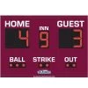 Athletic Connection Everbrite Baseball Scoreboard 4 X 6 Wall Mounted Basketball Scoreboards