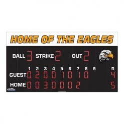 Athletic Connection Everbrite Baseball Scoreboard 8 X 20 Wall Mounted Basketball Scoreboards