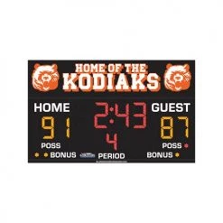 Athletic Connection Wall Mounted Basketball Scoreboards Everbrite Basketball Scoreboard 3' X 8'