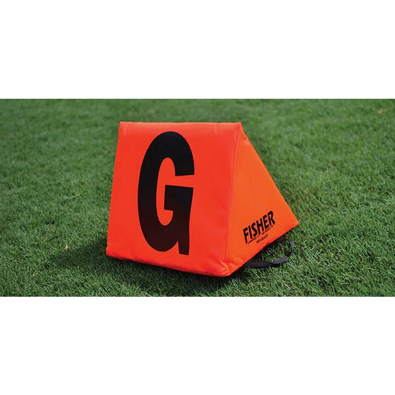 Fisher Athletic Football Large Triangular Sideline Marker Black Number On Orange Set 1 Fisher Athletic Football Large Triangular Sideline Marker Black Number On Orange Set