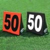 Fisher Football Triangular Sideline Markers White Numbers On Black Set