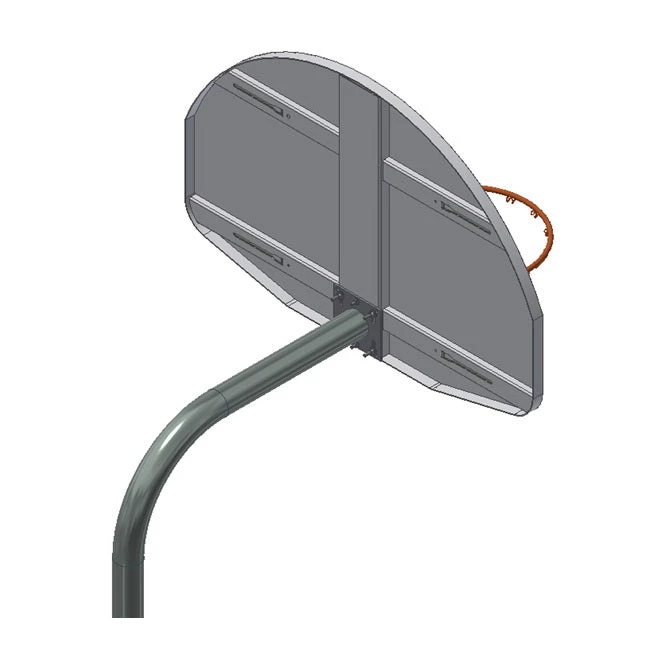 Outdoor Basketball Hoops Gared Economy Playground 3-1/2" O.D. Unbraced Rear-Mount Gooseneck Post 2 Outdoor Basketball Hoops Gared Economy Playground 3-1/2" O.D. Unbraced Rear-Mount Gooseneck Post