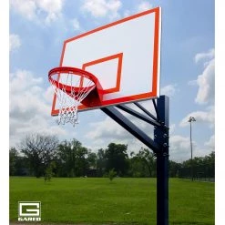 Gared Endurance® Steel Playground Basketball System With 5' Safe Play Area Institutional Basketball Hoops