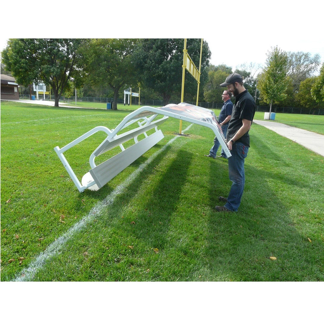 Bison Inc. Graphic Portable No-Tip Covered Bench Bleachers 2 Bison Inc. Graphic Portable No-Tip Covered Bench Bleachers