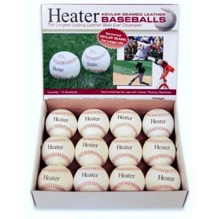 Heater Sports Heater Leather Baseballs Pitching Machine Balls 1 Heater Sports Heater Leather Baseballs Pitching Machine Balls