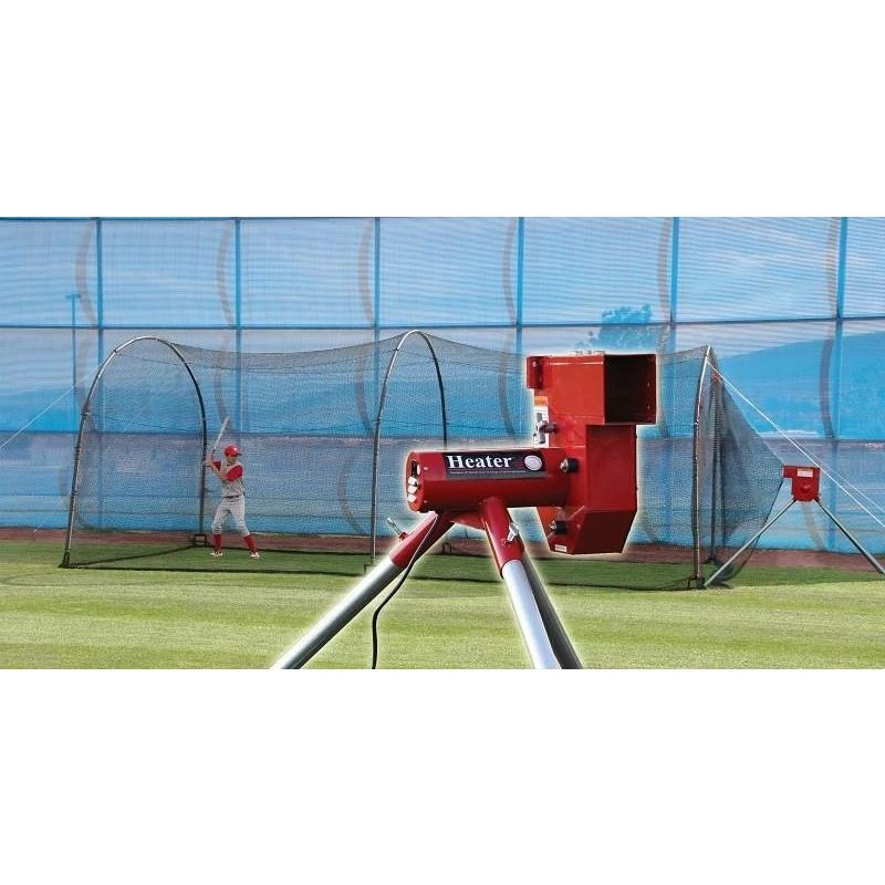 Heater Sports Heater Baseball Pitching Machine And Xtender 24' Home Batting Cage Starting Pistol Accessories 1 Heater Sports Heater Baseball Pitching Machine And Xtender 24' Home Batting Cage Starting Pistol Accessories