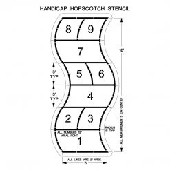 Newstripe Accessible Playground Hopscotch Stencil
