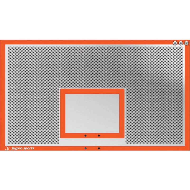 Jaypro 42'' Rectangular Perforated Steel Backboard 1 Jaypro 42'' Rectangular Perforated Steel Backboard