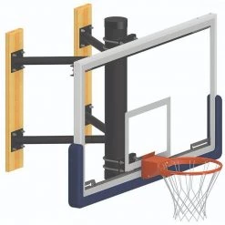 Jaypro Wall Mounted Glass Backboard Residential Basketball Hoops