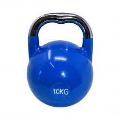 Aleko Starting Pistol Accessories Premium Coated Steel Kettlebell - 22 Lbs (10 Kg) - Blue
