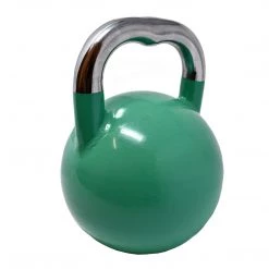 Aleko Starting Pistol Accessories Premium Coated Steel Kettlebell - 31 Lbs (14 Kg) - Green