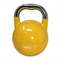 Aleko Premium Coated Steel Kettlebell - 35 Lbs (16 Kg) - Yellow Starting Pistol Accessories