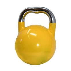 Aleko Premium Coated Steel Kettlebell - 35 Lbs (16 Kg) - Yellow Starting Pistol Accessories