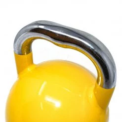 Aleko Premium Coated Steel Kettlebell - 35 Lbs (16 Kg) - Yellow Starting Pistol Accessories