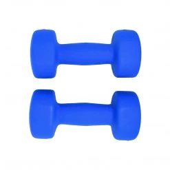Aleko Non-Slip Hexagonal Shaped Free Weight Dumbbells Blue - Set Of 2