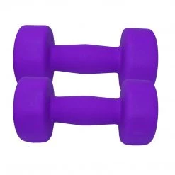 Aleko Non-Slip Hexagonal Shaped Free Weight Dumbbells - 12 Lbs - Purple - Set Of 2