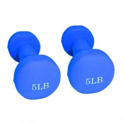 Aleko Non-Slip Hexagonal Shaped Free Weight Dumbbells Blue - Set Of 2