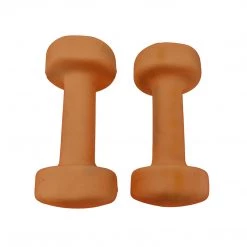 Aleko Non-Slip Hexagonal Shaped Free Weight Dumbbells - 7 Lbs - Orange - Set Of 2