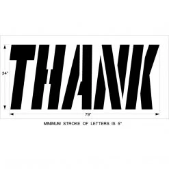 Starting Pistol Accessories Newstripe McDonalds 34 Inch Thank Stencil