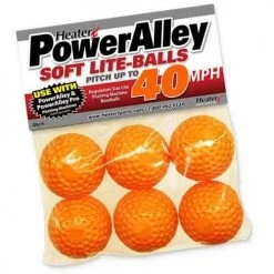 Heater Sports Pitching Machine Balls PowerAlley 40 MPH Orange Lite Baseballs