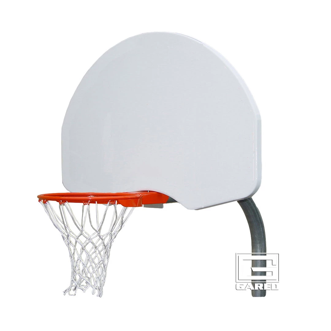 Institutional Basketball Hoops Gared Economy 3-1/2" O.D. Unbraced Rear-Mount Gooseneck Basketball Package 2 Institutional Basketball Hoops Gared Economy 3-1/2" O.D. Unbraced Rear-Mount Gooseneck Basketball Package