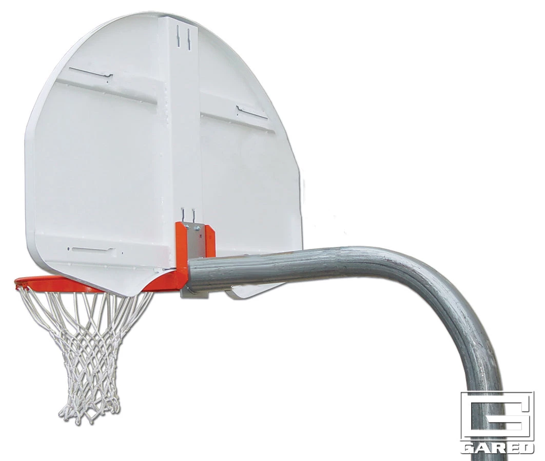 Institutional Basketball Hoops Gared Economy 3-1/2" O.D. Unbraced Rear-Mount Gooseneck Basketball Package 1 Institutional Basketball Hoops Gared Economy 3-1/2" O.D. Unbraced Rear-Mount Gooseneck Basketball Package