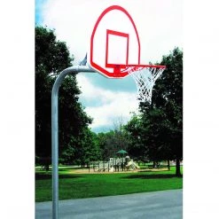 Institutional Basketball Hoops Gared Economy 3-1/2" O.D. Gooseneck Basketball Package