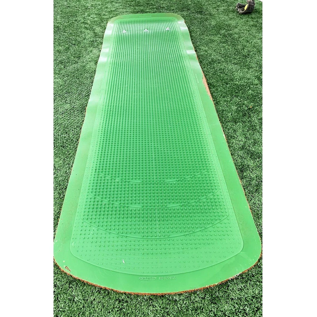 Portolite Pro Spiked Long Softball Mat - Lined Softball Pitching Mats 2 Portolite Pro Spiked Long Softball Mat - Lined Softball Pitching Mats