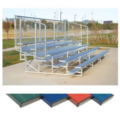 Pitch Pro Direct Powder Coated Aluminum Bleachers With Fencing 1 Pitch Pro Direct Powder Coated Aluminum Bleachers With Fencing