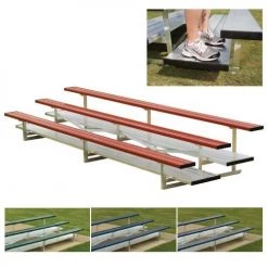 Athletic Connection Preferred Powder Coated Bleachers With Chain Link Fencing