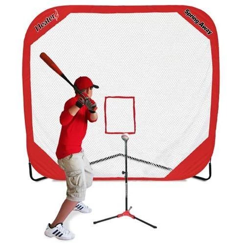 Heater Sports Flop Top Batting Tee & Spring Away 7' X 7' Pop-Up Net 1 Heater Sports Flop Top Batting Tee & Spring Away 7' X 7' Pop-Up Net