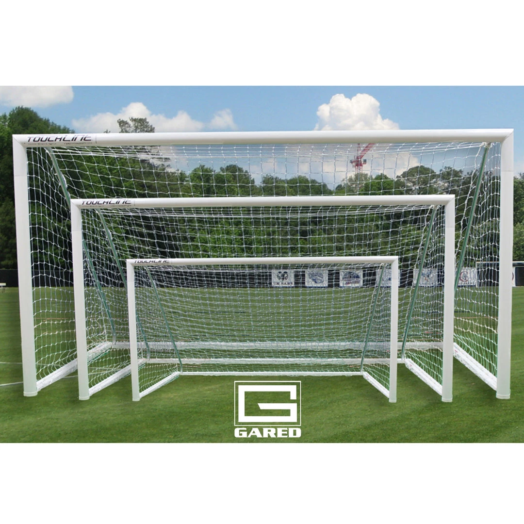 Starting Pistol Accessories Gared Touchline Striker Round-Frame Aluminum Soccer Goal, 6' X 12' 1 Starting Pistol Accessories Gared Touchline Striker Round-Frame Aluminum Soccer Goal, 6' X 12'