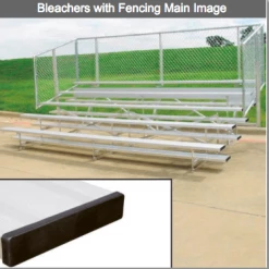 Athletic Connection 4 Or 5 Row Aluminum Bleachers With Fencing
