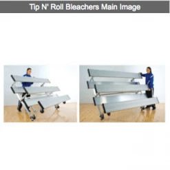 Athletic Connection 2-4 Row Portable Tip N' Roll Aluminum Bleachers