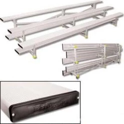 Athletic Connection 2-4 Row Portable Tip N' Roll Aluminum Bleachers