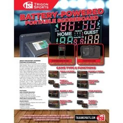Scoring Equipment And Shot Clocks Trigon Sports Battery Operated Multi Sport Scoreboard And Timer