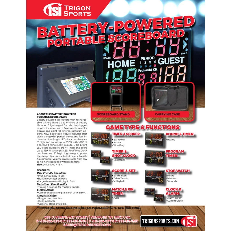 Scoring Equipment And Shot Clocks Trigon Sports Battery Operated Multi Sport Scoreboard And Timer 2 Scoring Equipment And Shot Clocks Trigon Sports Battery Operated Multi Sport Scoreboard And Timer
