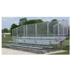Athletic Connection 4 Or 5 Row Aluminum Bleachers With Fencing