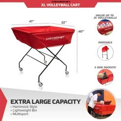Powernet Volleyball Cart Wheeled XL Starting Pistol Accessories