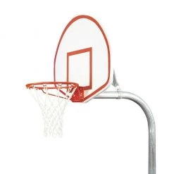 Bison Inc. Inground Basketball Hoops Bison 3-1/2″ Tough Duty Aluminum Fan Playground Basketball Hoop