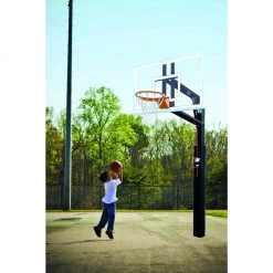 Bison Inc. Inground Basketball Hoops Bison 36″ X 60″ ZipCrank Adjustable Outdoor Basketball Hoop