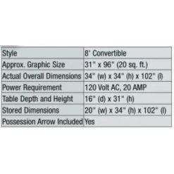 Bison Inc. Starting Pistol Accessories Bison 8' Sport Pride LED Illuminated Scorers Table
