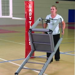 Bison Inc. Adjustable Height Clamp-on Volleyball Officials Platform With Padding Starting Pistol Accessories