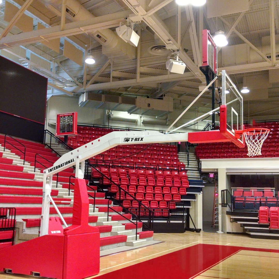 Indoor Basketball Hoops Bison Inc. T-REX® International Manual Portable Basketball System 1 Indoor Basketball Hoops Bison Inc. T-REX® International Manual Portable Basketball System