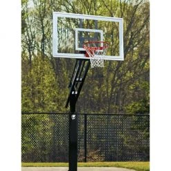 Bison Inc. Inground Basketball Hoops Bison Ultimate HangTime Clear 6″ Adjustable In-Ground Basketball Hoop
