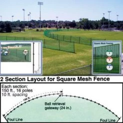 Pitch Pro Direct Outfield Fencing 150' Roll