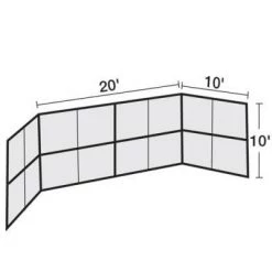 Pitch Pro Direct Starting Pistol Accessories Chain Link Backstop 20' - No Hood Or Wings