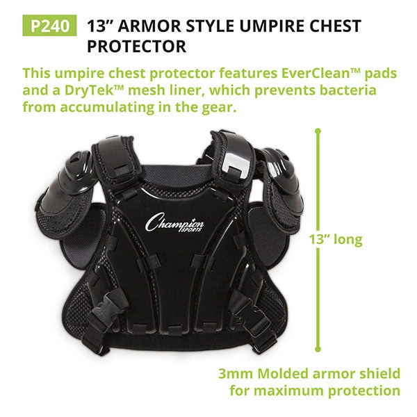 Champion Sports 13 Inch Armor Style Umpire Chest Protector Umpire Gear 4 Champion Sports 13 Inch Armor Style Umpire Chest Protector Umpire Gear